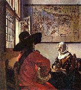 Johannes Vermeer Officer and a Laughing Girl, china oil painting artist